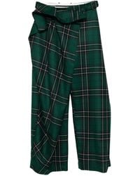 JW Anderson - Fold-Over Tartan Trousers - Lyst