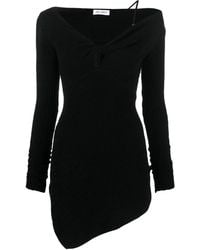 The Attico - Robe Courte Desai En Maille À Design Nervuré - Lyst