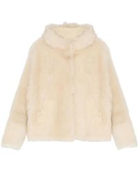 Yves Salomon - Jacke aus Faux Shearling - Lyst