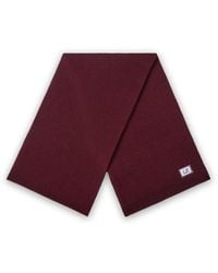 C.P. Company - Ribbed-Knit Logo-Patch Scarf - Lyst