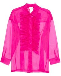 P.A.R.O.S.H. - Shake Ruffled Blouse - Lyst