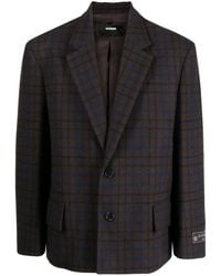 we11done - Blazer Met Enkele Rij Knopen En Patroon - Lyst