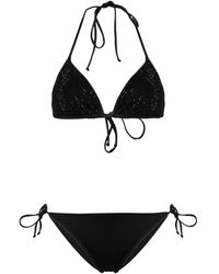 Mc2 Saint Barth - Triangel-Bikini mit Strass - Lyst