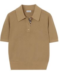 Burberry - Wool Polo Shirt - Lyst