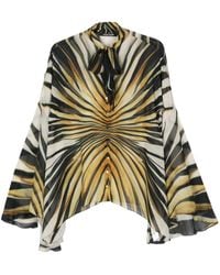 Roberto Cavalli - Blouse Met Abstracte Print - Lyst