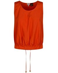 Loewe - Anagram-Embroidered Drawstring-Hem Blouse - Lyst