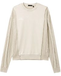 FIVE CM - Cable-Knit Panelled Sweater - Lyst