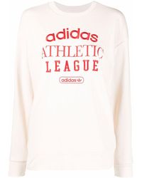 adidas - Logo-embroidered Long-sleeve T-shirt - Lyst