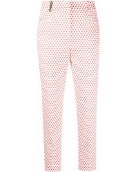 Peserico - Polka Dot-print Cropped Trousers - Lyst