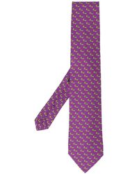 Etro Cravatta Pegasus con stampa - Viola