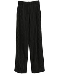 Elisabetta Franchi - Pinstripe-Pattern Wide-Leg Trousers - Lyst