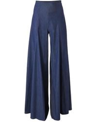 Carolina Herrera - Pantaloni A Palazzo Denim - Lyst