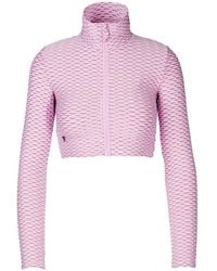 Tessitura Body Couture - 3D-Textured Cropped Long-Sleeve T-Shirt - Lyst