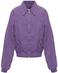 Versace - Bestickte Medusa Jacke Mit Reißverschluss - Lyst