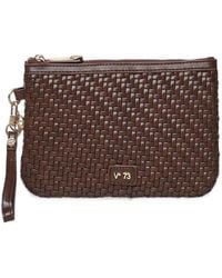 V73 - Woven-Effect Wristlet Clutch Bag - Lyst