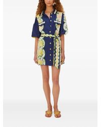 FARM Rio Belle Garden Lace Belted Mini Dress in Black | Lyst