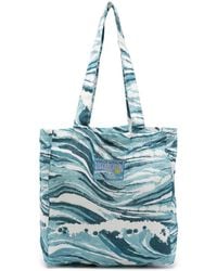 Maison Kitsuné - Abstract-pattern Linen Bag - Lyst