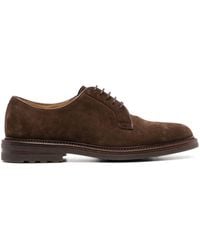 Brunello Cucinelli - Lace-up Suede Derby Shoes - Lyst
