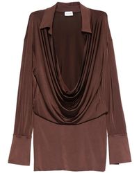 ANDAMANE - Draped Long-Sleeve Dress - Lyst
