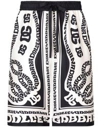 Dolce & Gabbana - Silk Twill Shorts - Lyst