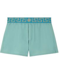 Versace - Greca-Border Swim Shorts - Lyst