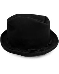 Yohji Yamamoto - Ruffled-Trim Fedora Hat - Lyst