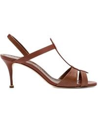 Manolo Blahnik - Retauxlo Leather Heeled Sandals - Lyst