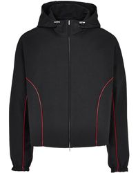 Ferragamo - Tech Cotton Blouson Jacket With Contrast Piping - Lyst