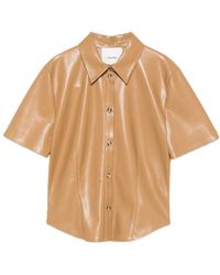 Nanushka - Clare Button-Up Short-Sleeve Shirt - Lyst