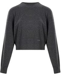 Victoria Beckham - Logo-Plaque Drop-Shoulder Sweater - Lyst