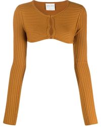 Forte Forte - Cropped Ribbed-knit Cardigan - Lyst
