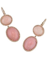 Irene Neuwirth - 18kt Rose Gold Classic Pink Opal Earrings - Lyst