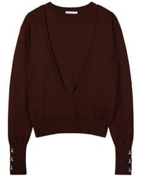 Patrizia Pepe - Layered-Effect Fly-Detail Sweater - Lyst