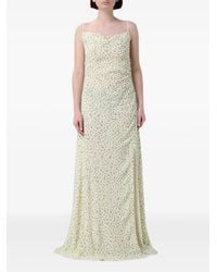 Mar De Margaritas - Floral-Print Ruched Maxi Dress - Lyst