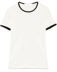 AYA MUSE - T-Shirt Con Bordo A Contrasto - Lyst