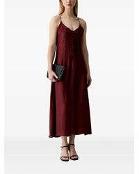 INTROPIA - Amalia Embroidered Spaghetti-Strap Midi Dress - Lyst
