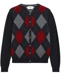 Pringle of Scotland - Argyle Crew-Neck Cardigan - Lyst