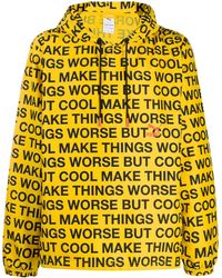 PUMA Hoodie Met Tekst - Geel