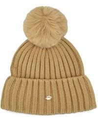 Goldbergh - Bonnet Una En Maille Côtelée À Pompon - Lyst