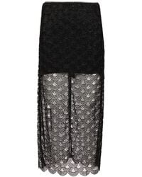 ROTATE BIRGER CHRISTENSEN - Sequin-Embellished Scalloped-Hem Skirt - Lyst