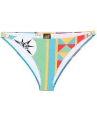 Loewe - X Paula's Ibiza Bikinislip Met Geometrische Print - Lyst