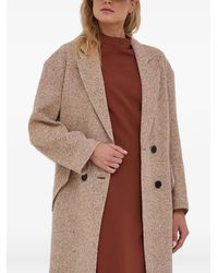 Joop! - Herringbone Double-Breasted Coat - Lyst