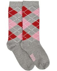 Essentiel Antwerp - Argyle Crystal-Embellished Socks - Lyst