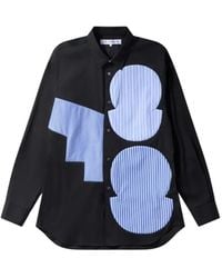 Comme des Garçons - Patchwork Striped-Print Shirt - Lyst