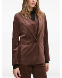 La Petite Francaise - Vacarme Single-Breasted Velvet Blazer - Lyst