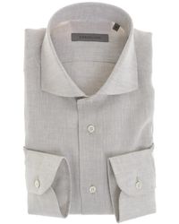 Corneliani - Linen French-Collar Shirt - Lyst