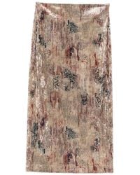 Pierre Louis Mascia - Ranat Filo Di Moss Midi Skirt - Lyst