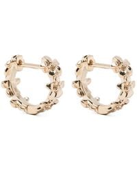 Sydney Evan - Orecchini A Cerchio Plumeria Con Diamanti - Lyst