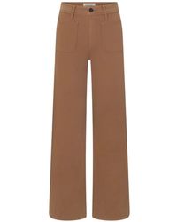 FRAME - Le Slim Patch-Pocket Wide-Leg Jeans - Lyst