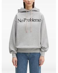 Aries - Logo-Print Hoodie - Lyst